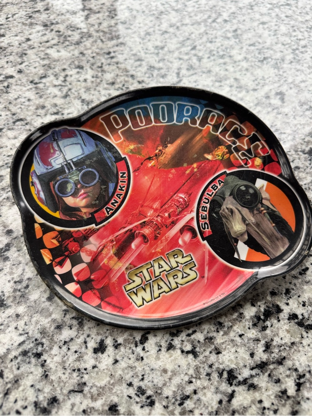 Star Wars Porax Red and Black Kids Plate